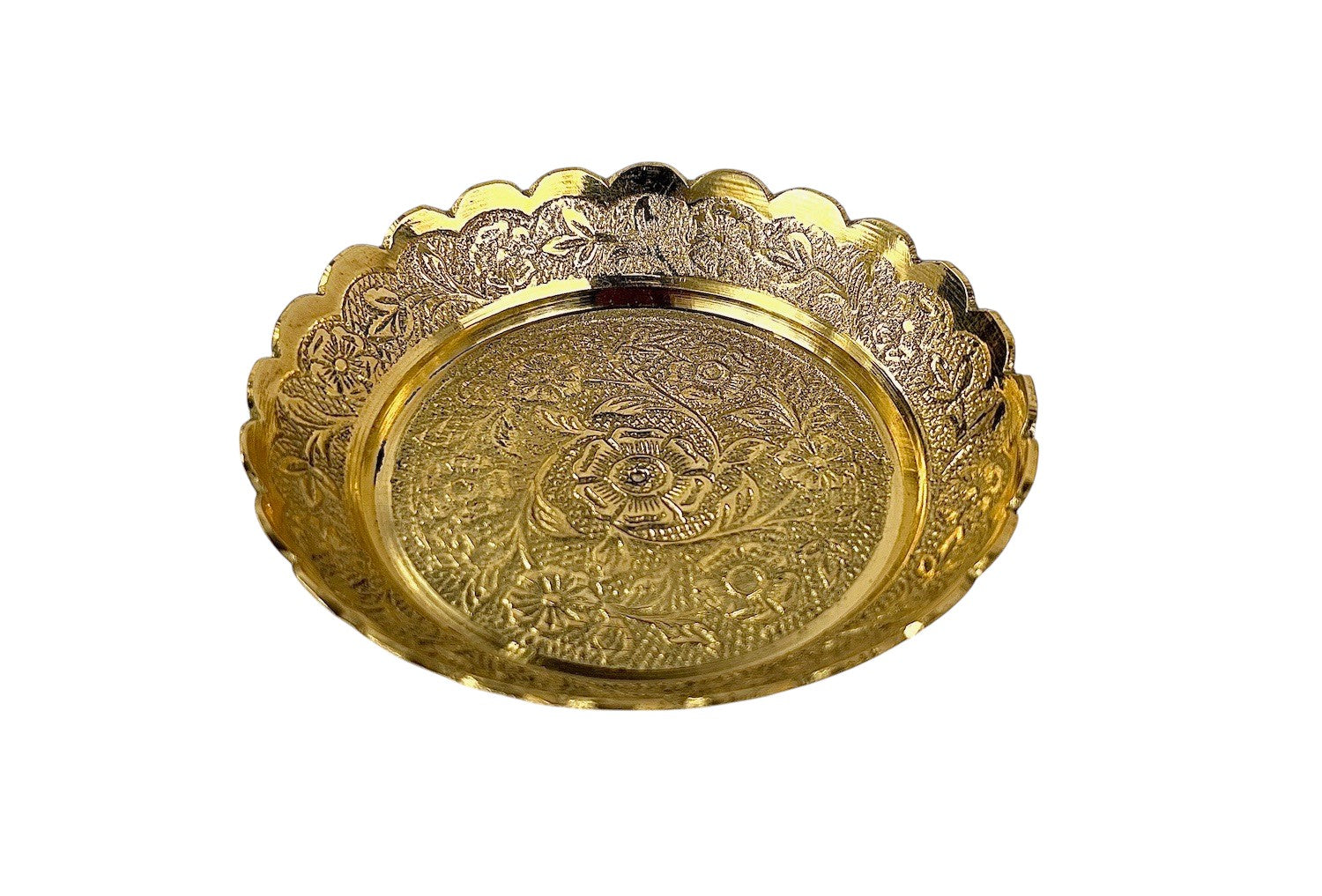 Brass Decorative Flower Plate - Matchless Gifts15