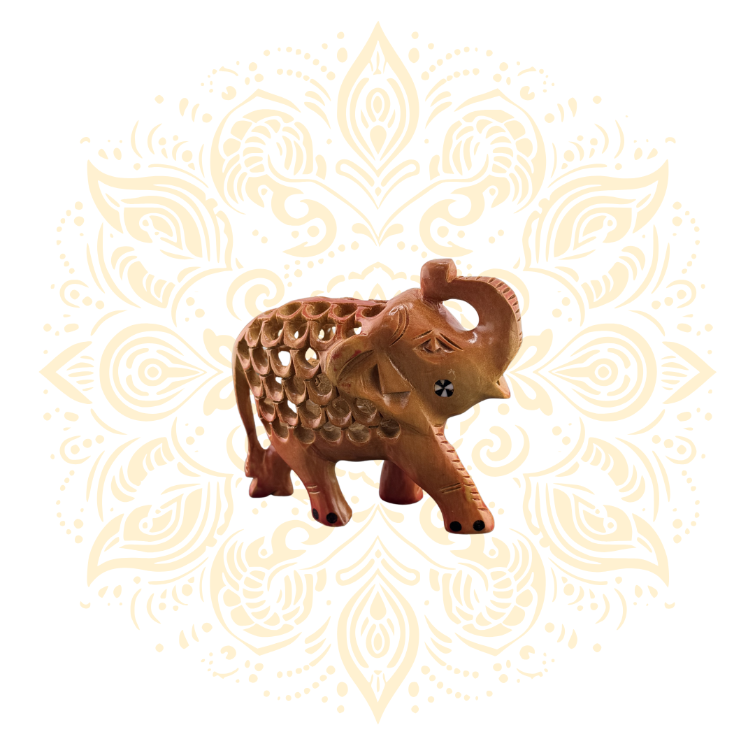 Wooden Jali Salamidar Elephant