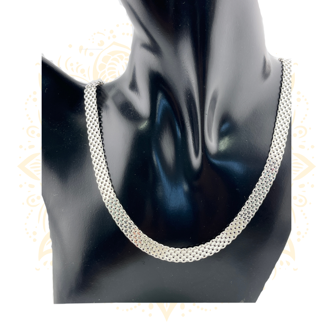 925 Sterling Silver Italian Design Choker Necklace - Matchless Gifts4
