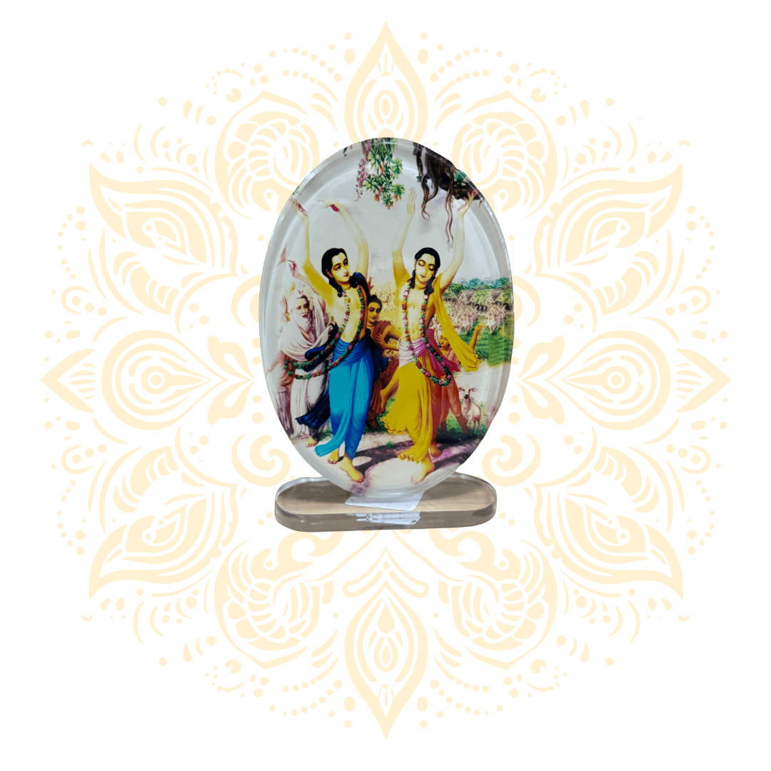 Acrylic Gaura Nitai Oval 3.5"x 5" - Matchless Gifts2