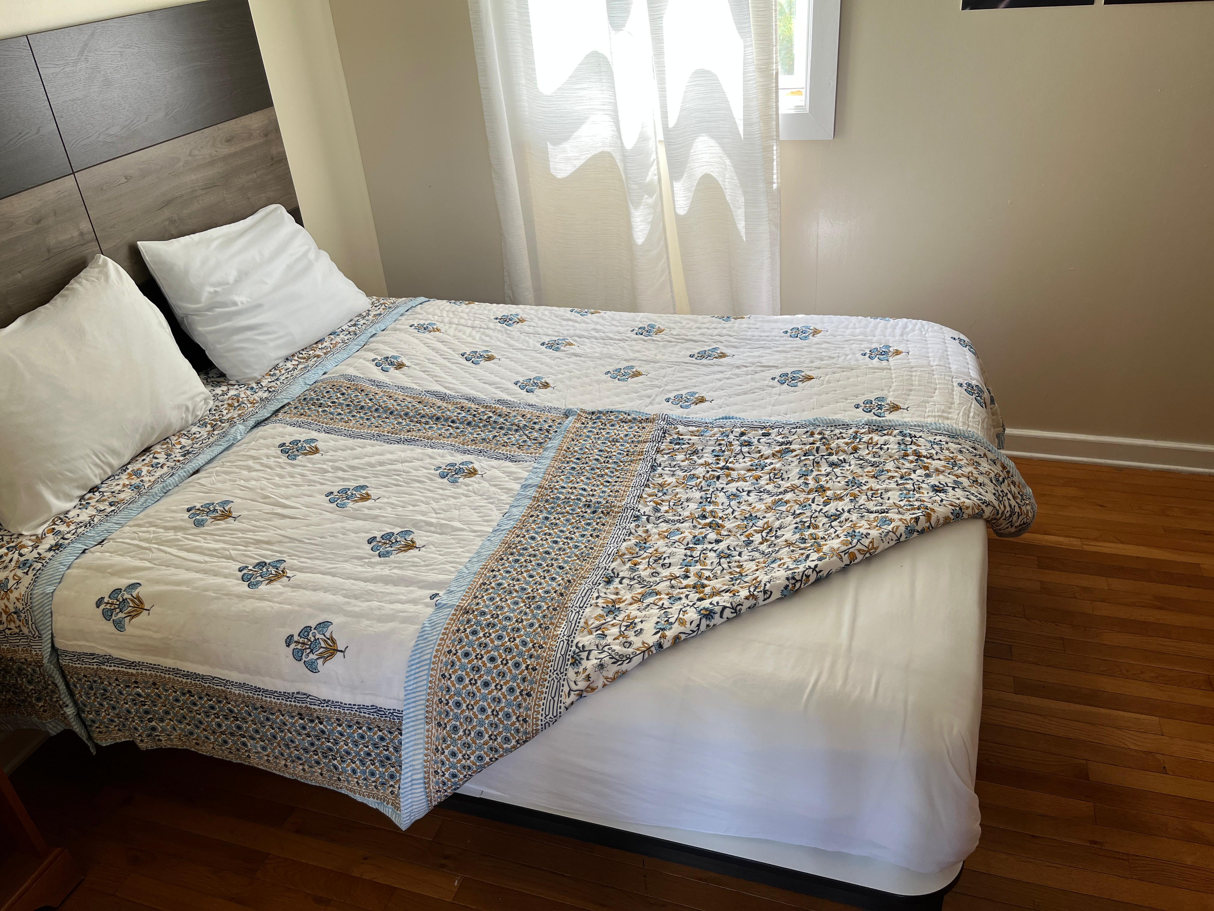 Printed Cotton Quilt - Queen Size 90" x 108" - Matchless Gifts27