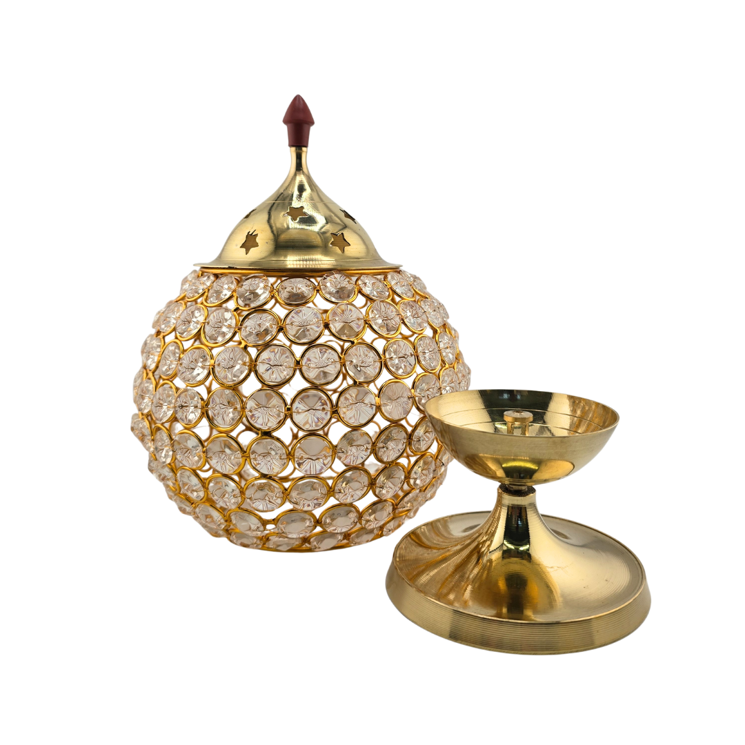 Brass Crystal Lamp