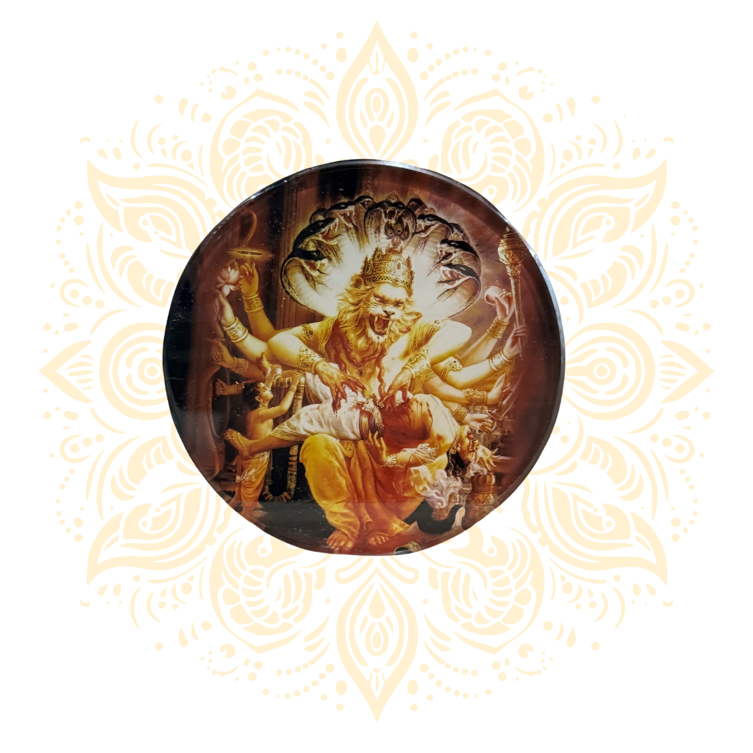 Acrylic Narasimha Round 6" x 6"