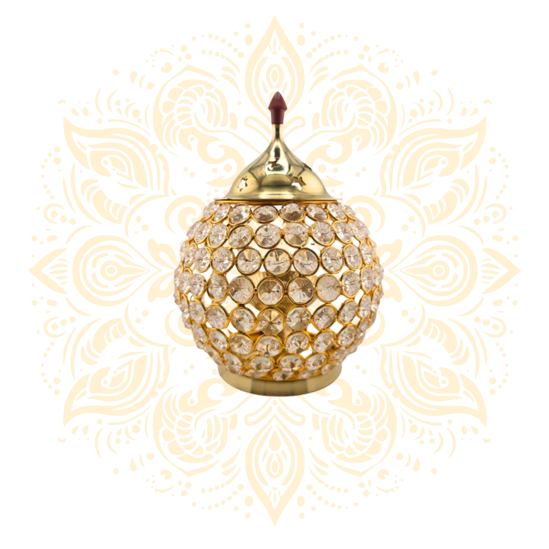 Brass Crystal Lamp