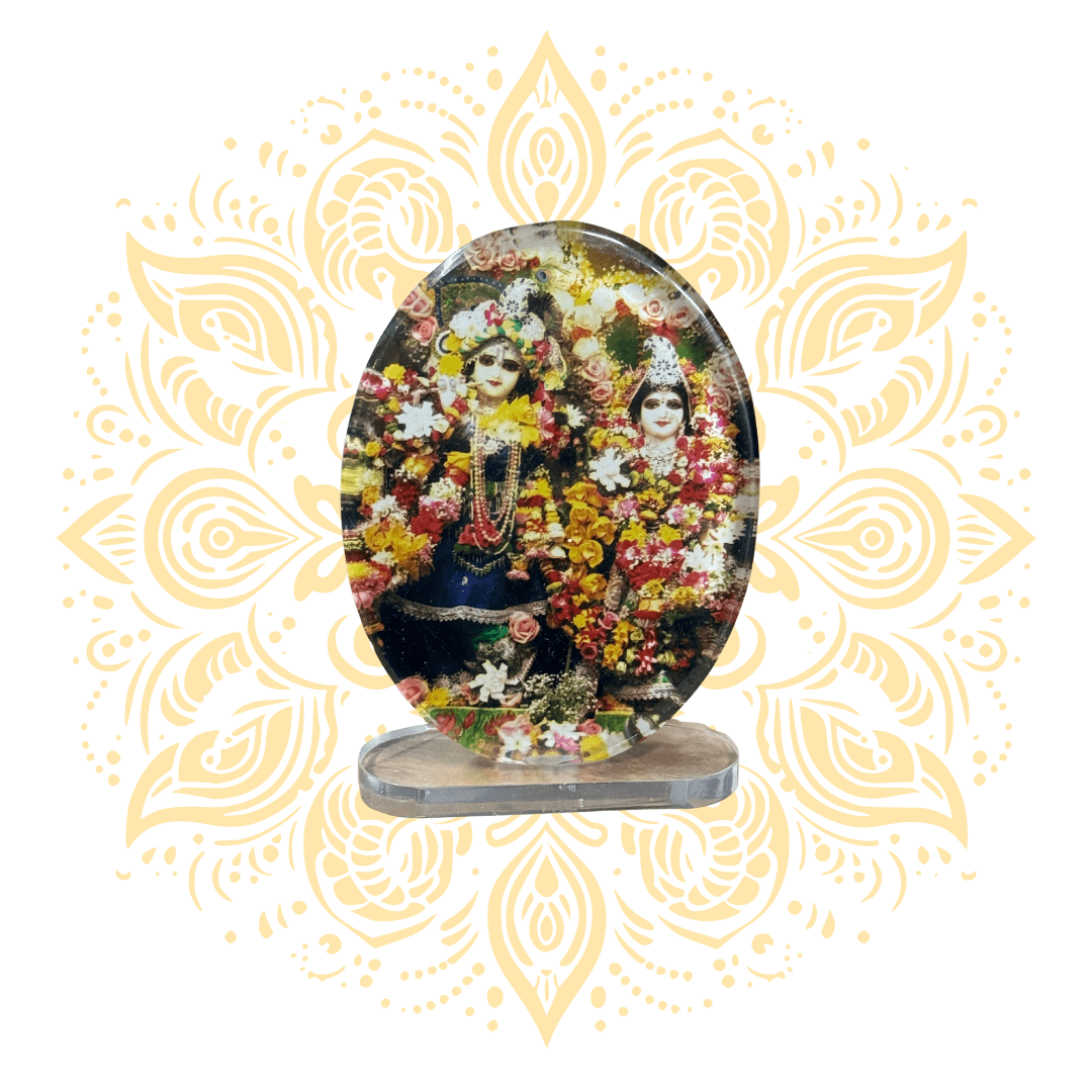 Acrylic Radha Krishna Oval 2.75" x 4" - Matchless Gifts4