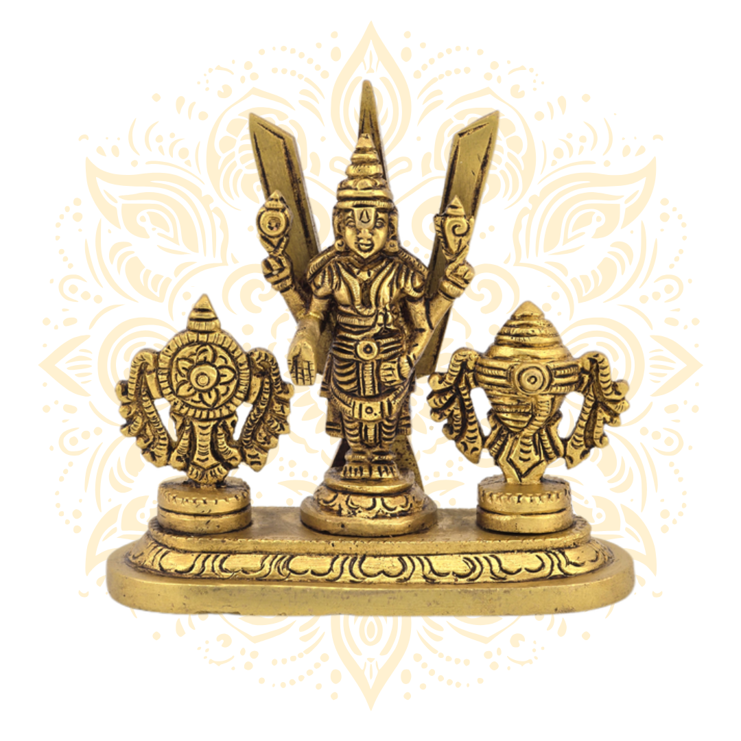 Brass Shank Chakra Balaji 4"
