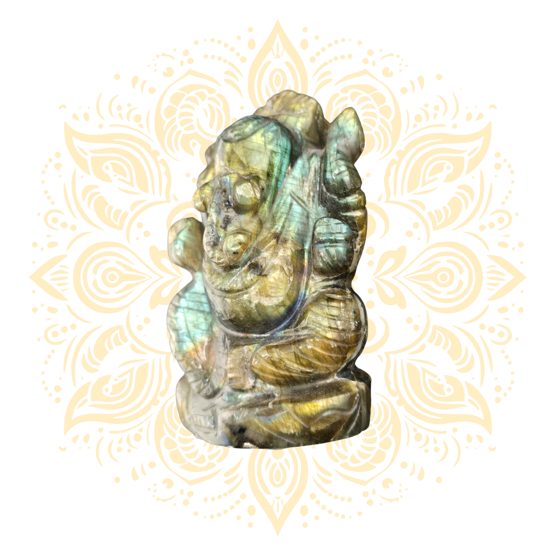 Gemstone Labradorite Ganesha