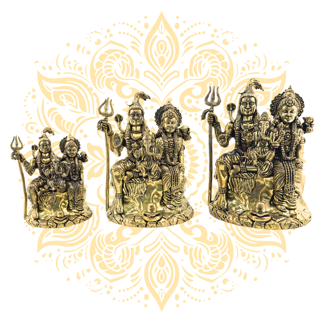 Brass Shiva Family