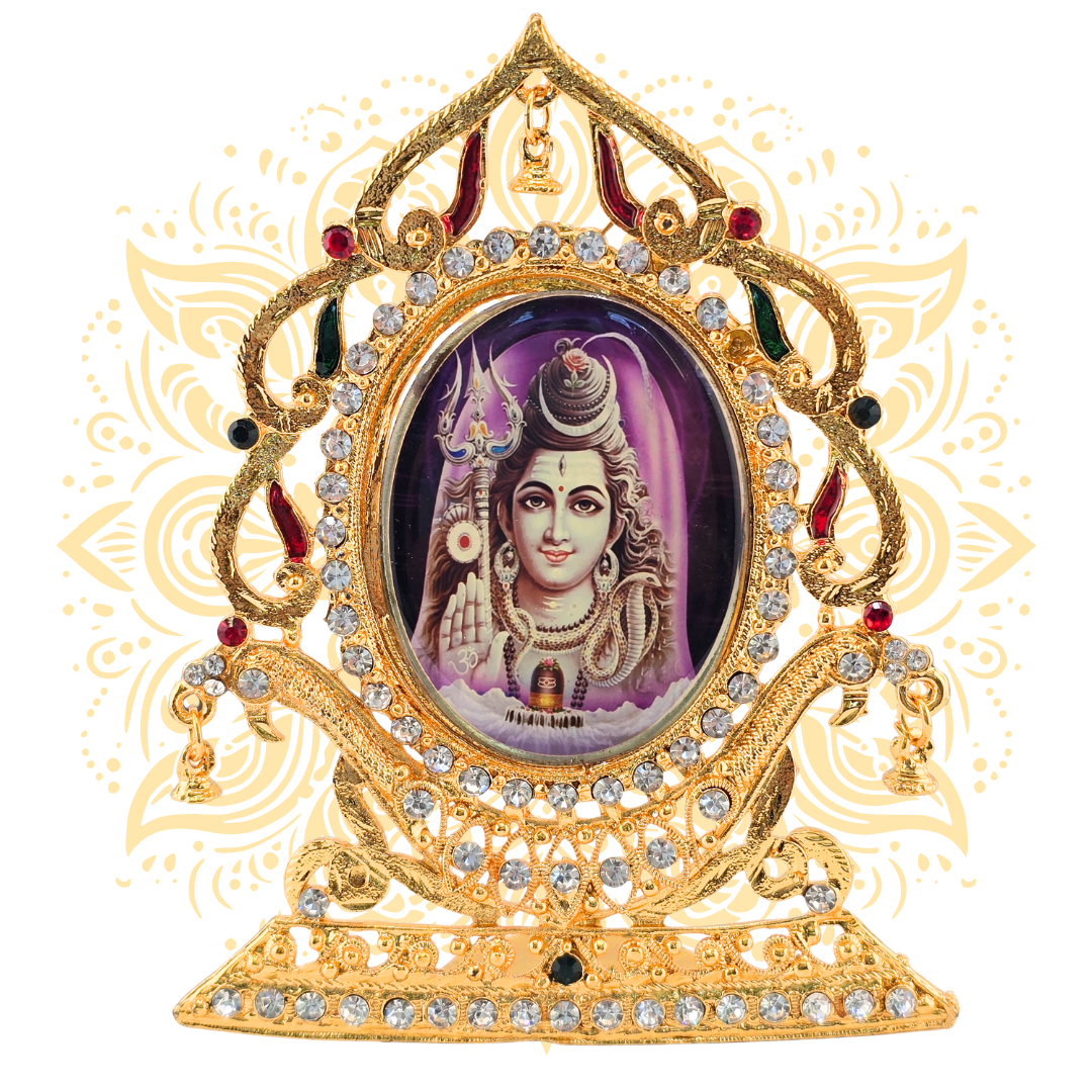 Prarthana Golden Metal Deity Mini Altar Stand - Matchless Gifts3