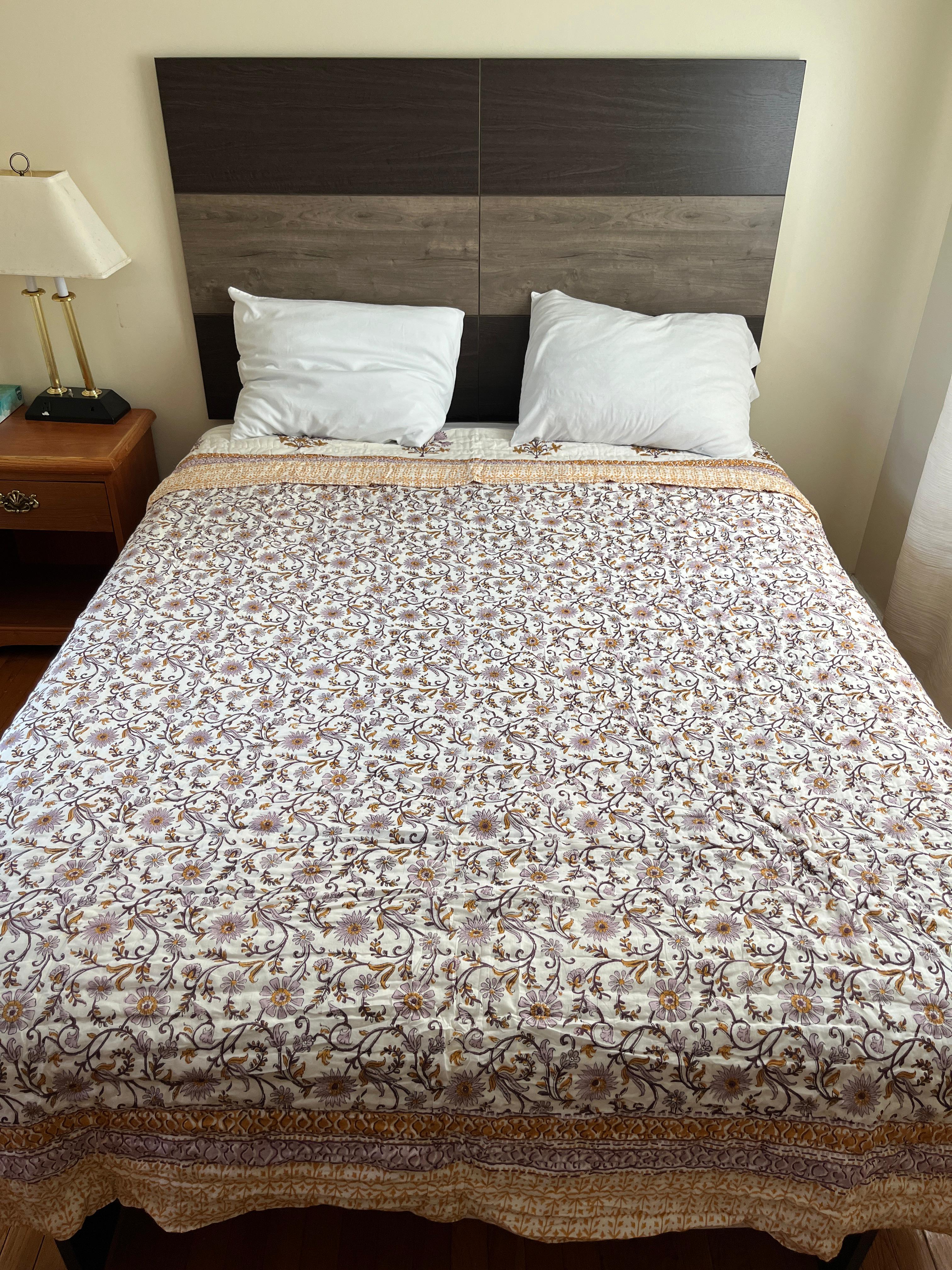 Printed Cotton Quilt - Queen Size 90" x 108" - Matchless Gifts24