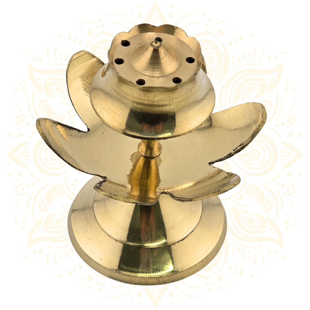 Brass Lotus Incense Agar Batti Holder - Matchless Gifts