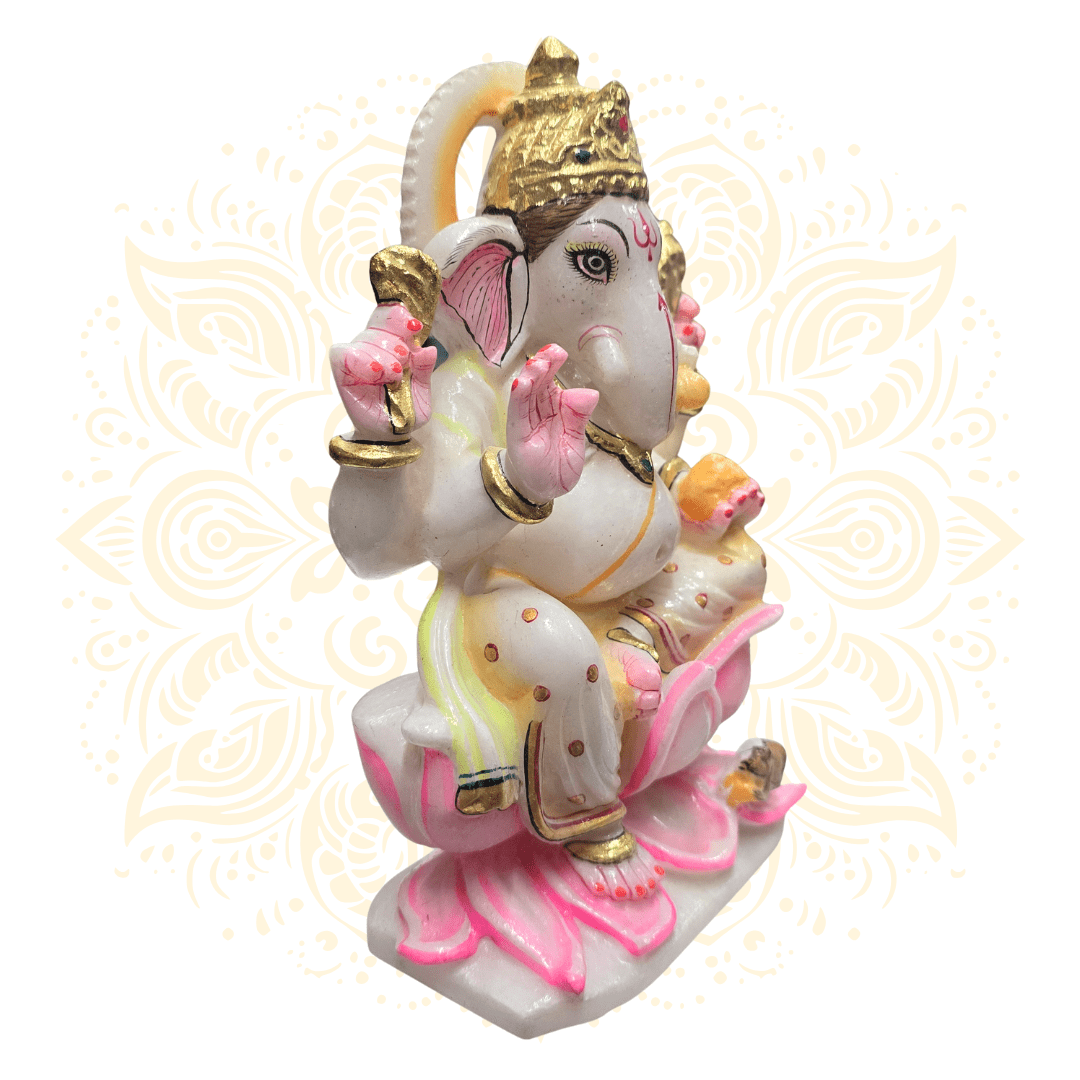 Hand-Painted Lord Ganesh Murti 8.5" - Matchless Gifts3