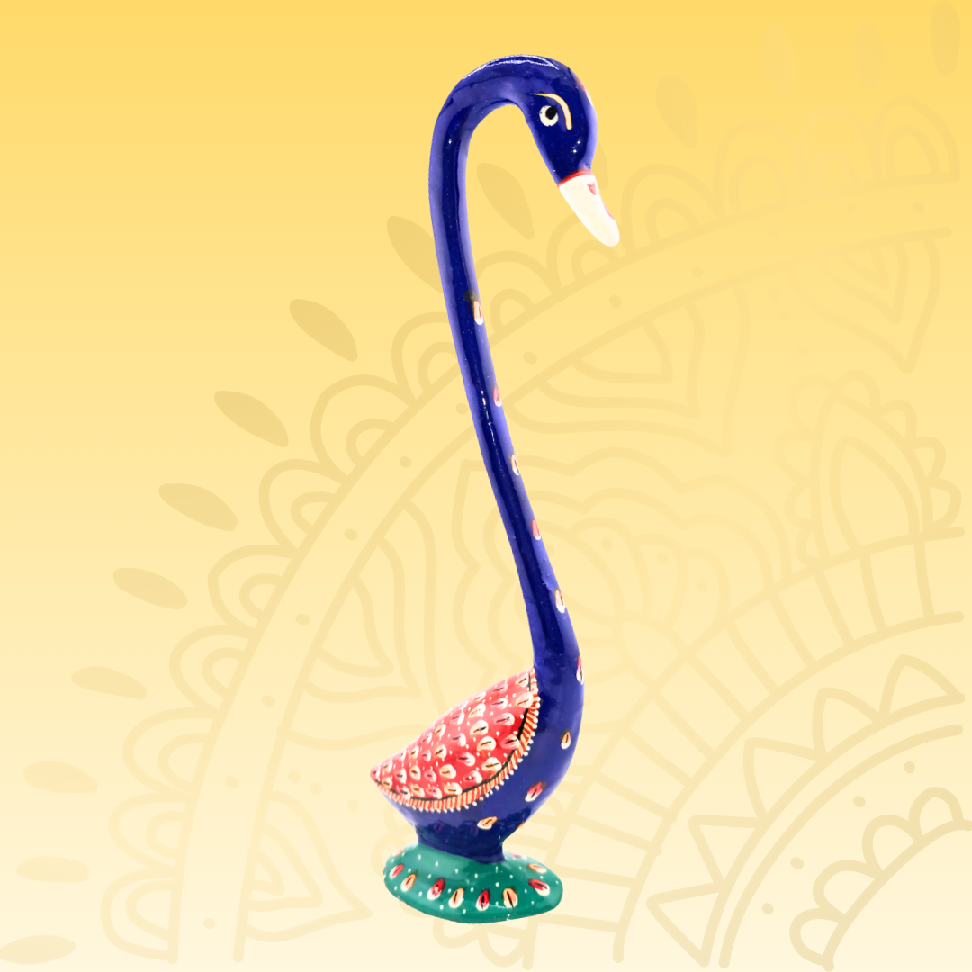 Hand Painted Aluminum Swan
