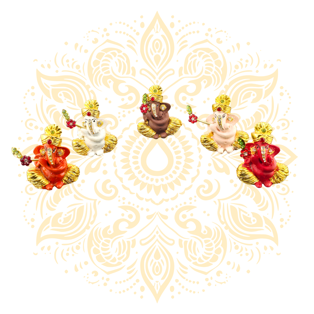 Mini Lord Ganesh Murti 2.25" - 5 colors available - Matchless Gifts3