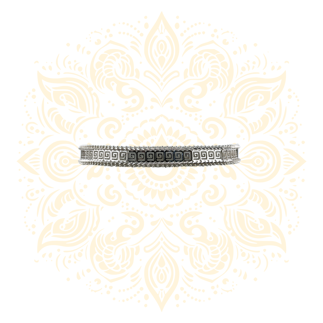 925 Sterling Silver Greek Key Bracelet