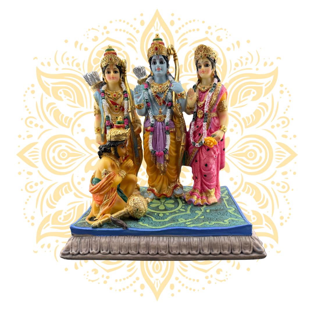 Polyresin Sita Ram Family 8.5"