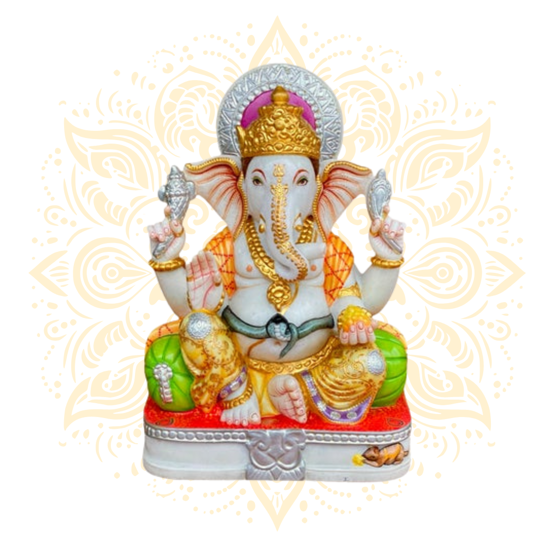 Seated Lord Ganesh Murti for Home Worship - Matchless Gifts1