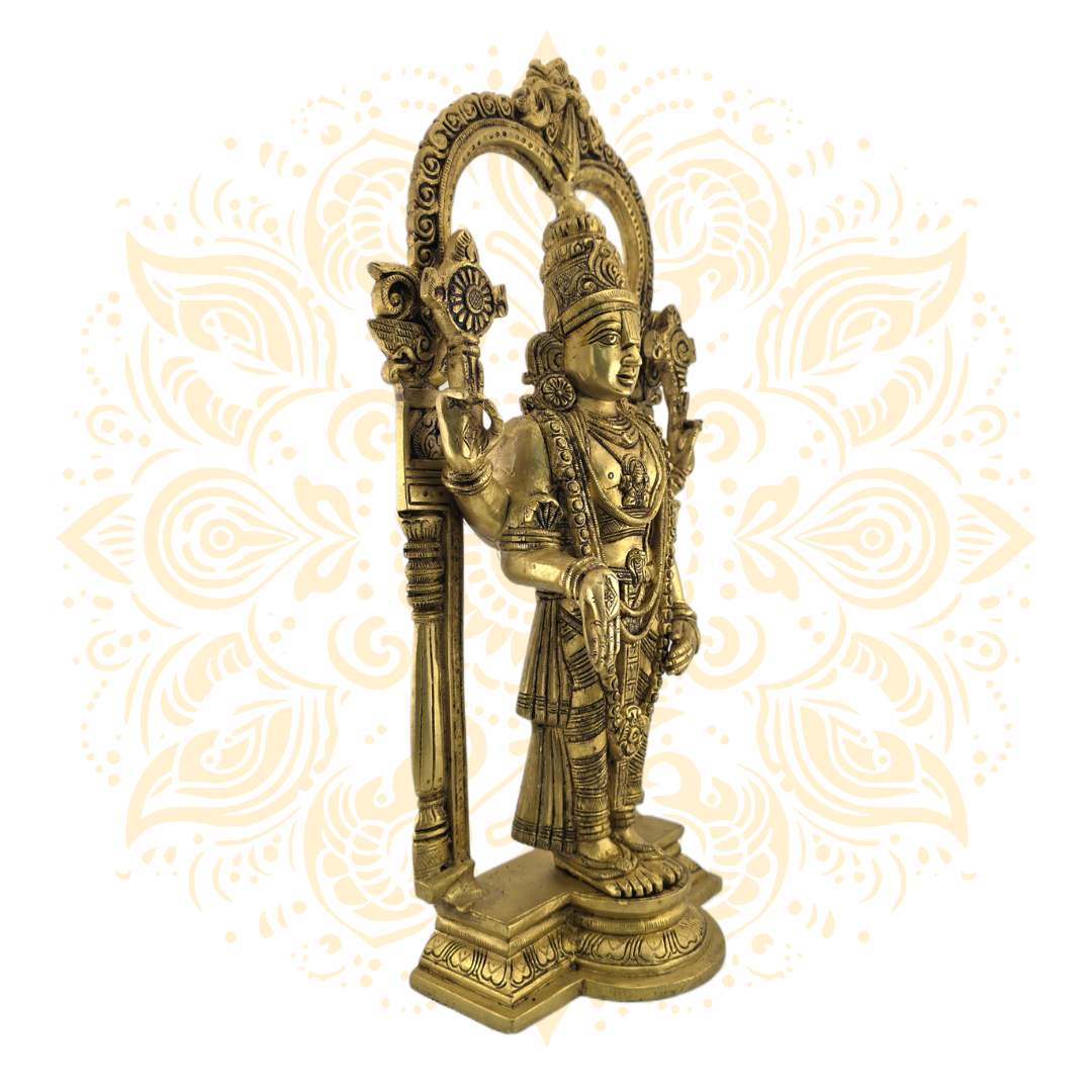Brass Balaji Murti | Lord Venkateswara 16" - Matchless Gifts2