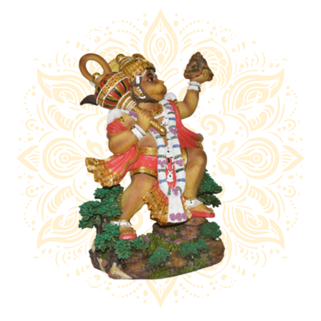 Polyresin Flying Hanuman 20"