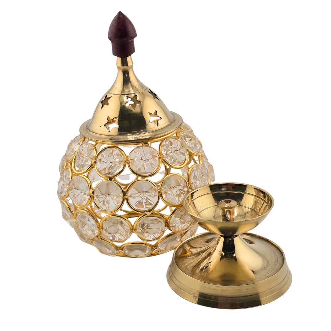 Brass Crystal Lamp