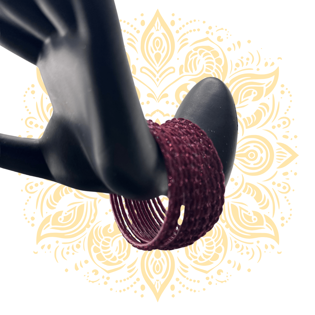 Women's Magenta Glitter Bangles Set - Matchless Gifts3