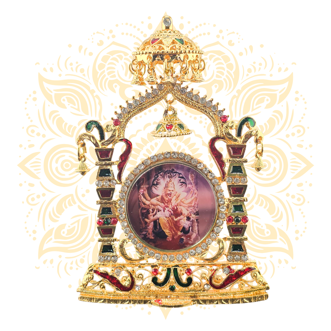 Deity Gold Metal Mini Temple Altar Frame – 5.5" - Matchless Gifts88