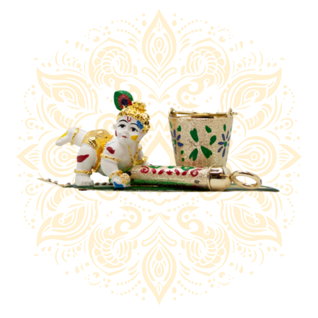 Polyresin Laddu Gopal w/ Holi Pichkari