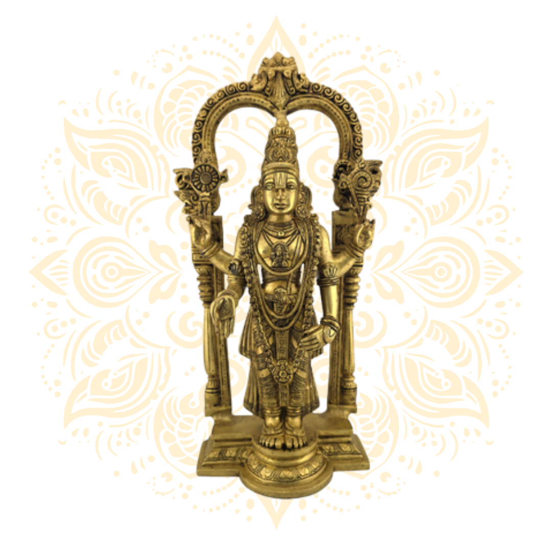Brass Balaji Murti | Lord Venkateswara 16" - Matchless Gifts1