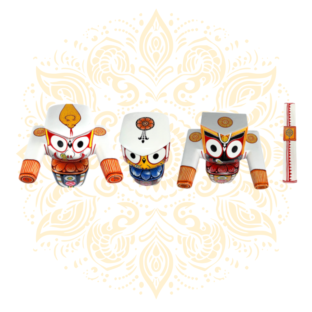 Wooden Jagannath Baladev Subhadra Set