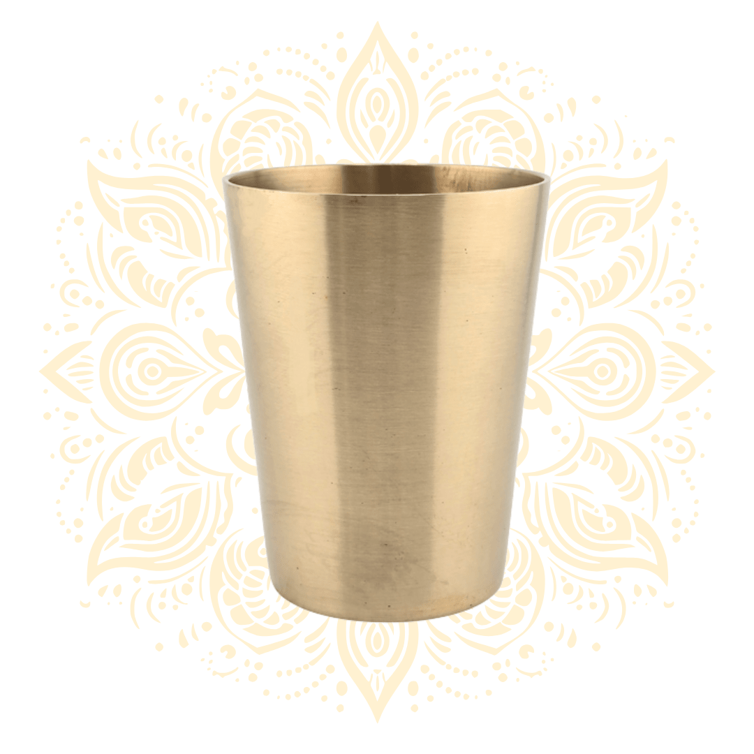 Kansa Brass Drinking Cup 4" – Ayurvedic Bronze Tumbler - Matchless Gifts1