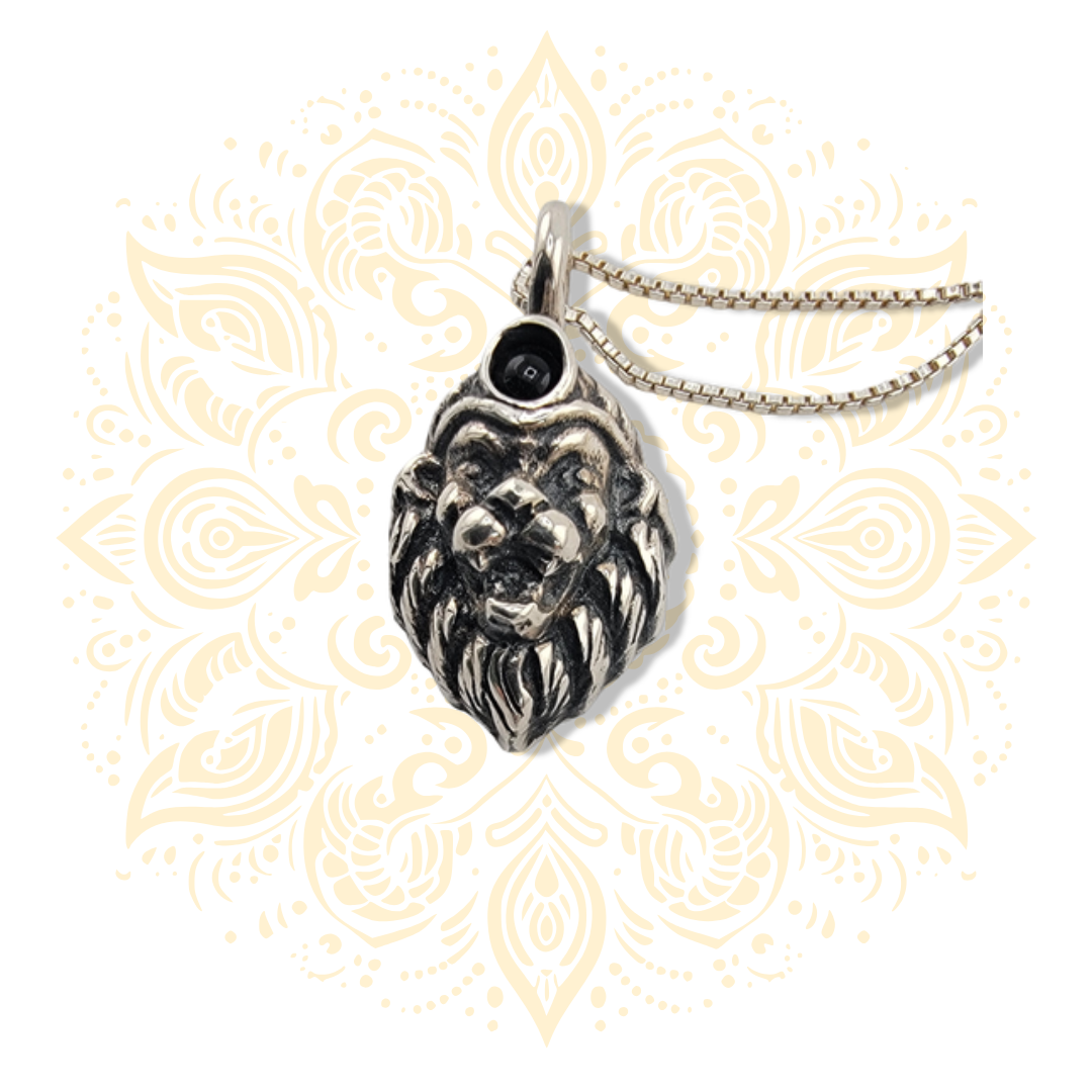 Lord Narasimha Kavacha Silver Necklace Set