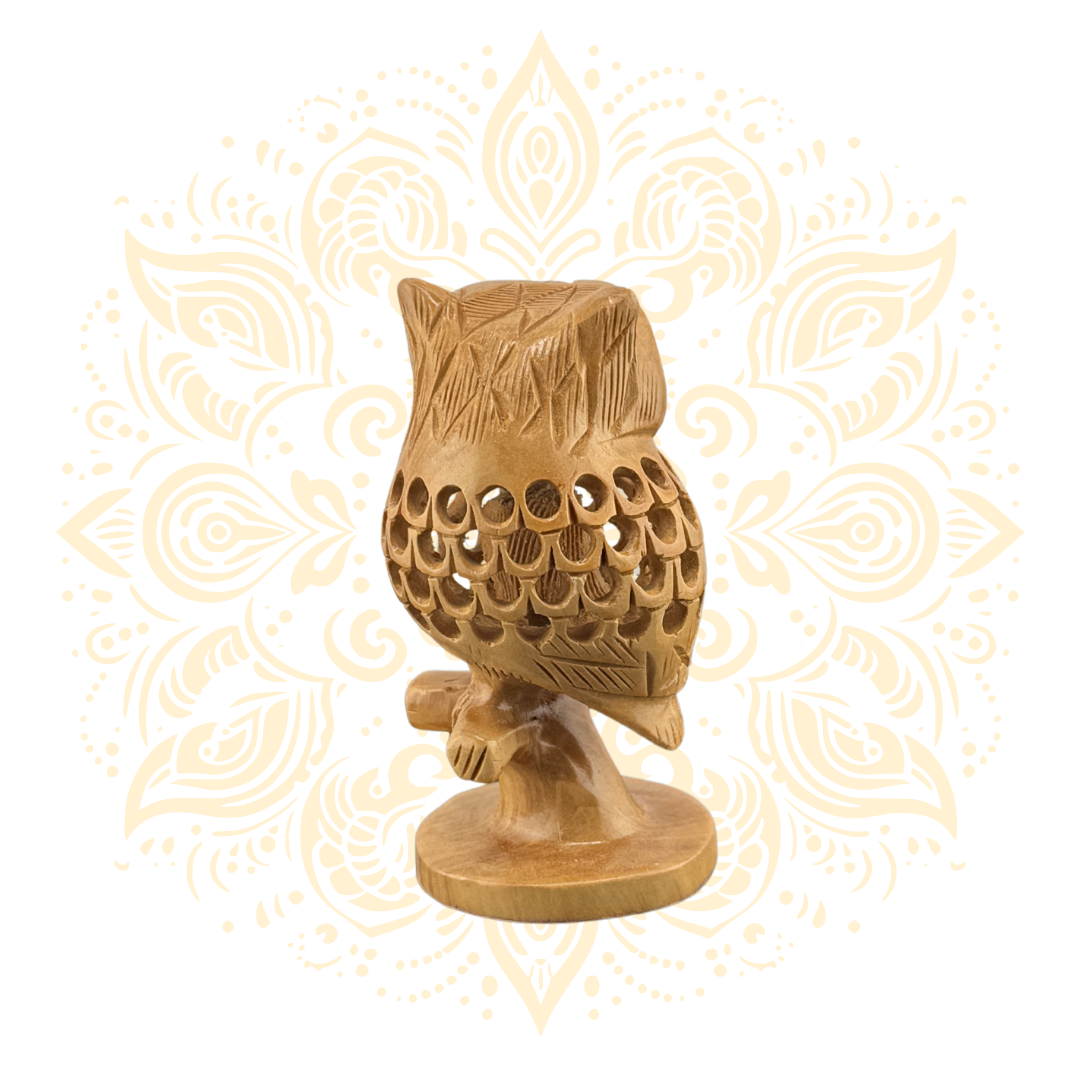 Wooden Jali Tehni Owl