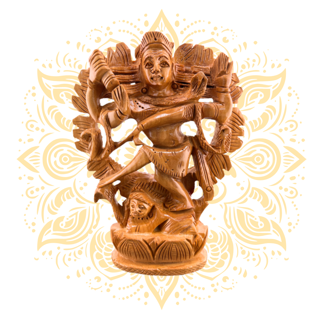 Hand-Carved Wooden Nataraj – Lord Shiva in Cosmic Dance