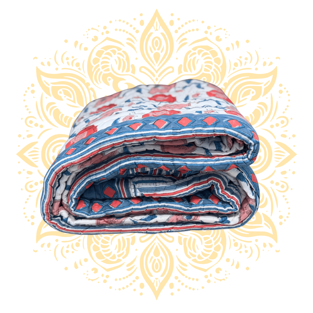 Printed Cotton Quilt - Queen Size 90" x 108" - Matchless Gifts17
