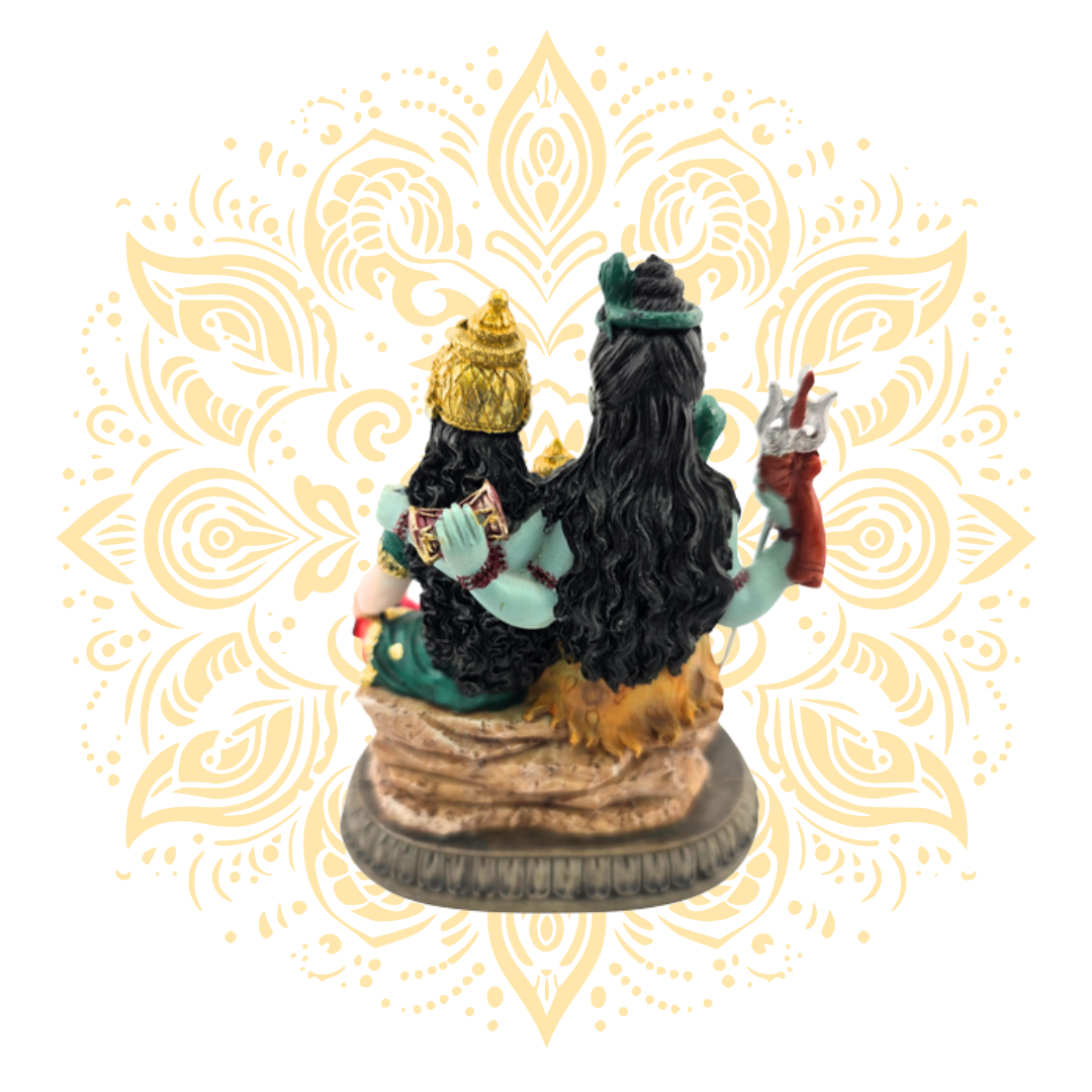 Polyresin Shiva Family 3.5" - Shiva, Parvati, Ganesh - Matchless Gifts