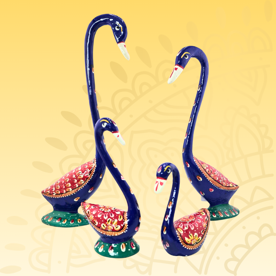 Hand Painted Aluminum Swan