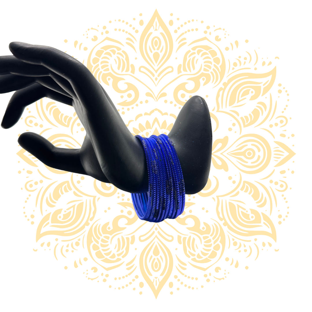 Women's Bright Blue Bangles - Matchless Gifts