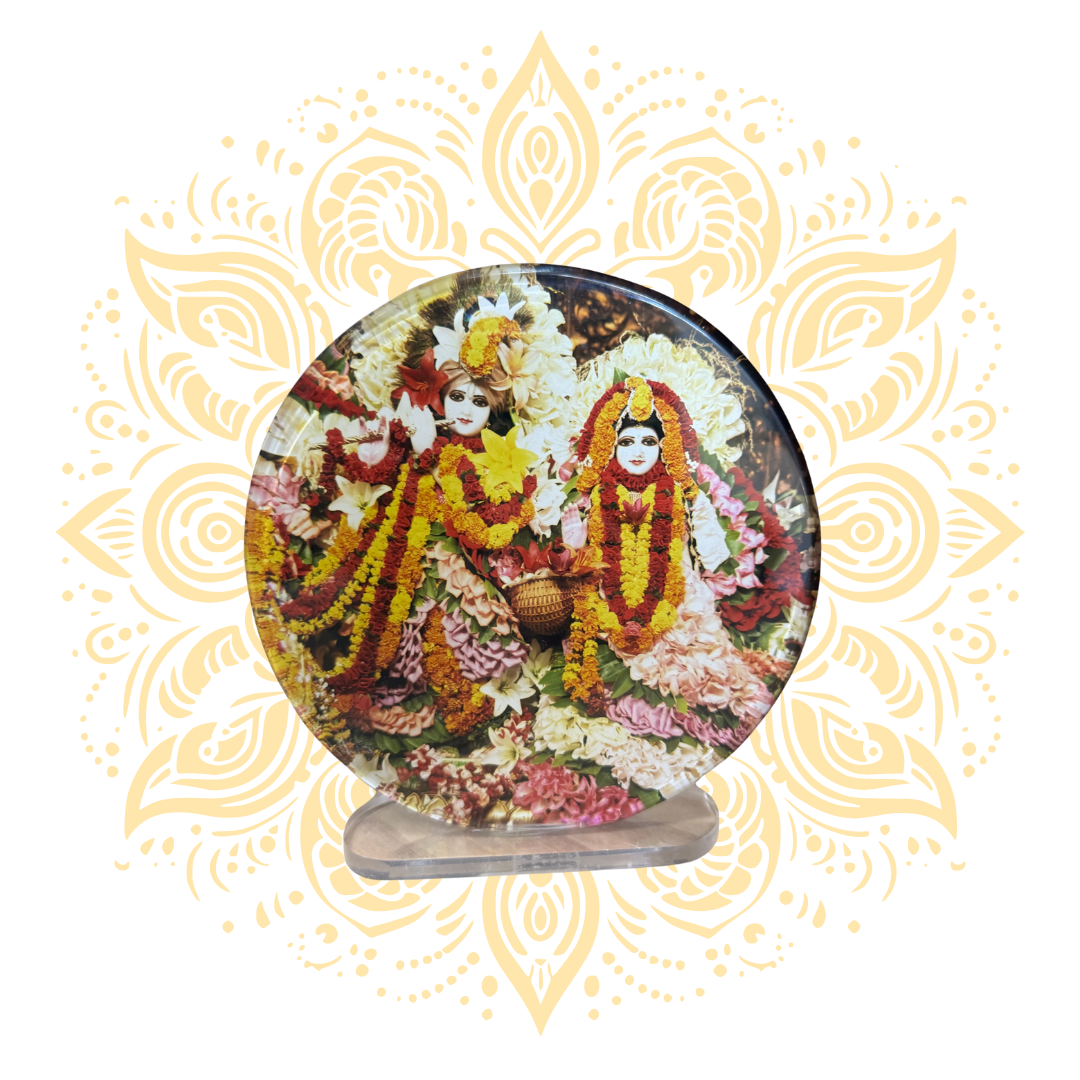 Acrylic Radha Krishna Round 6x6" - Matchless Gifts1