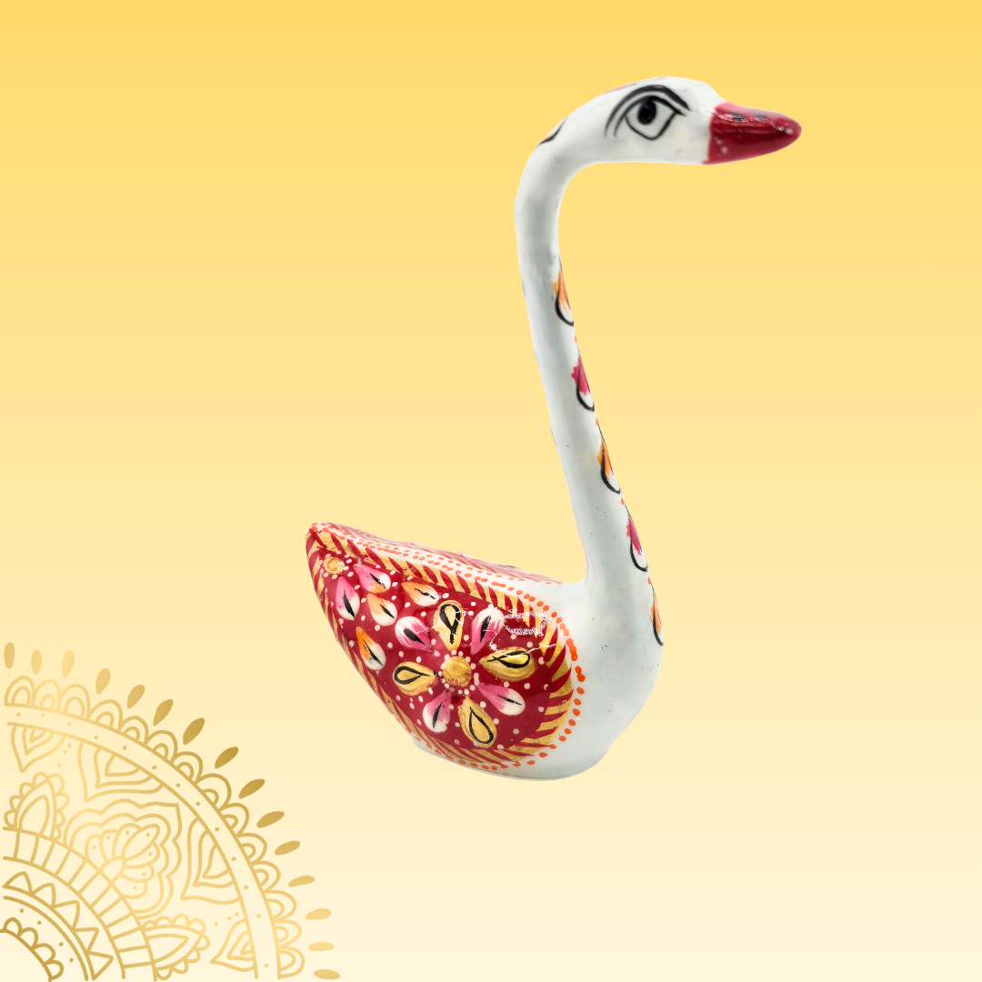 Hand Painted Aluminum Swan Figurines - Matchless Gifts4
