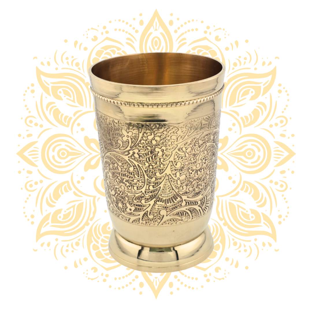 Engraved Brass Cup 4.25"