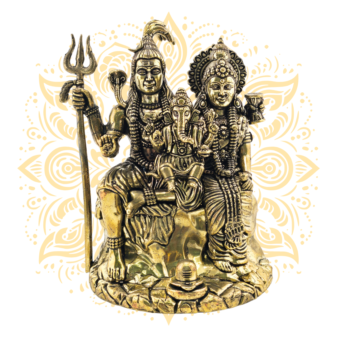 Brass Shiva Family