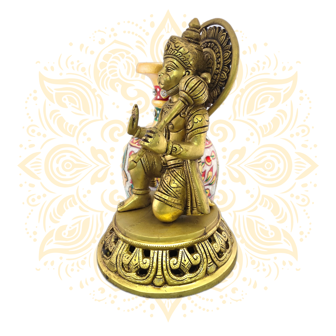 Brass Hanuman 11" Round