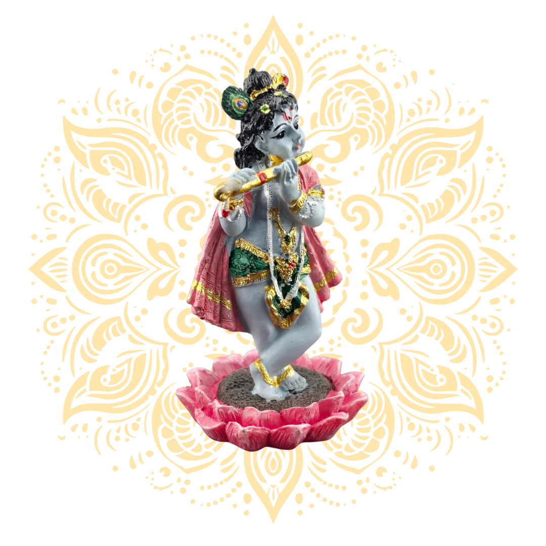 Polyresin Krishna Lotus 2.5"