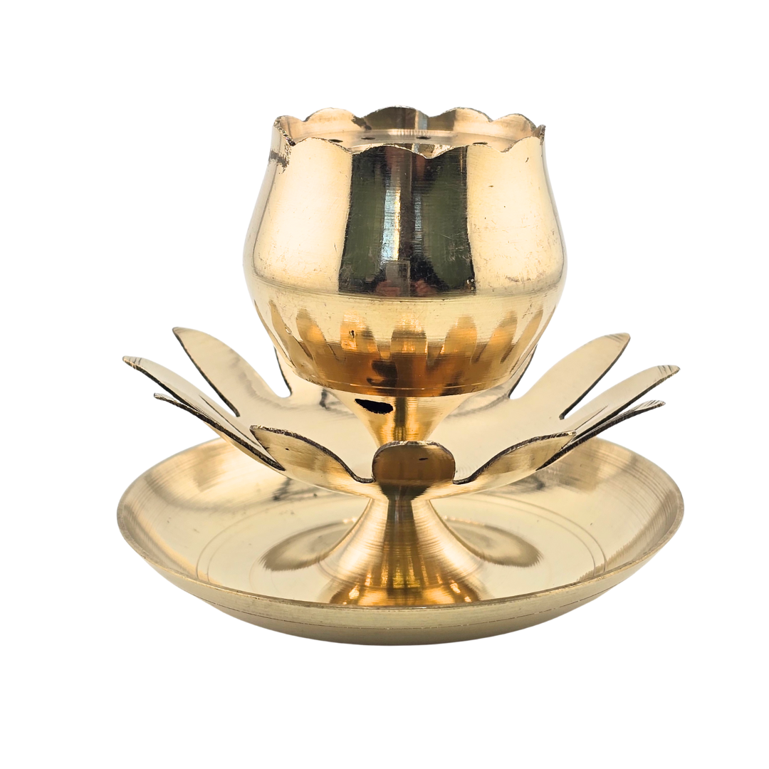Brass Lotus Incense Agar Batti Holder - Matchless Gifts