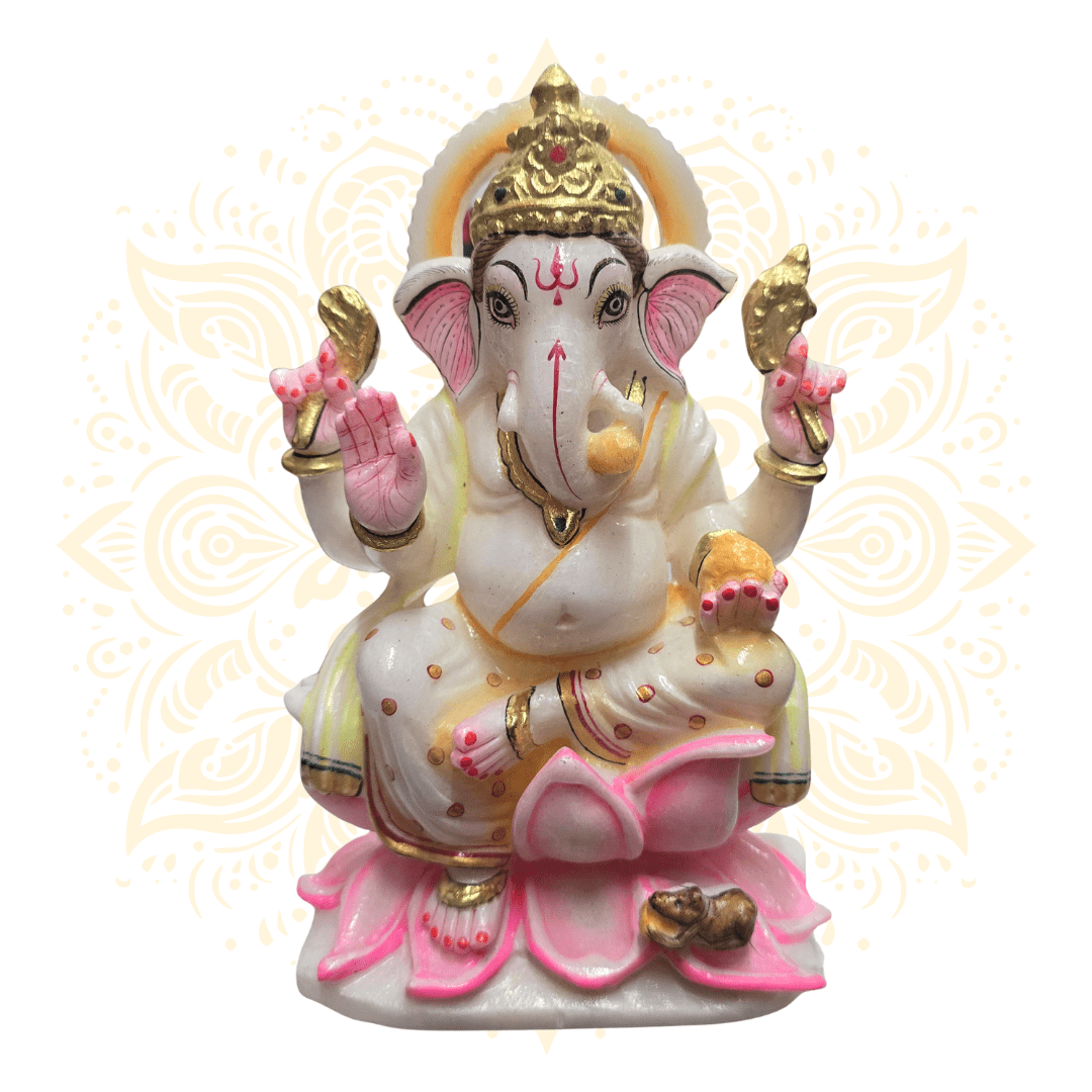Hand-Painted Lord Ganesh Murti 8.5" - Matchless Gifts1