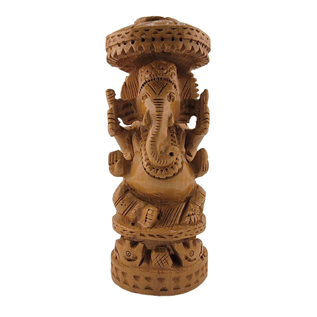 Wooden Chatari Ganesh