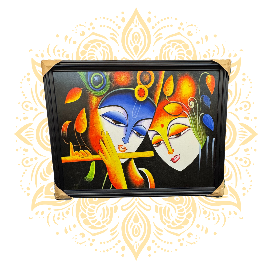Large Framed Krishna Art 43" x 55"