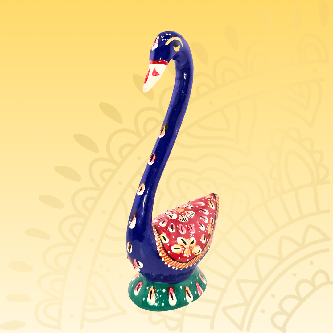 Hand Painted Aluminum Swan