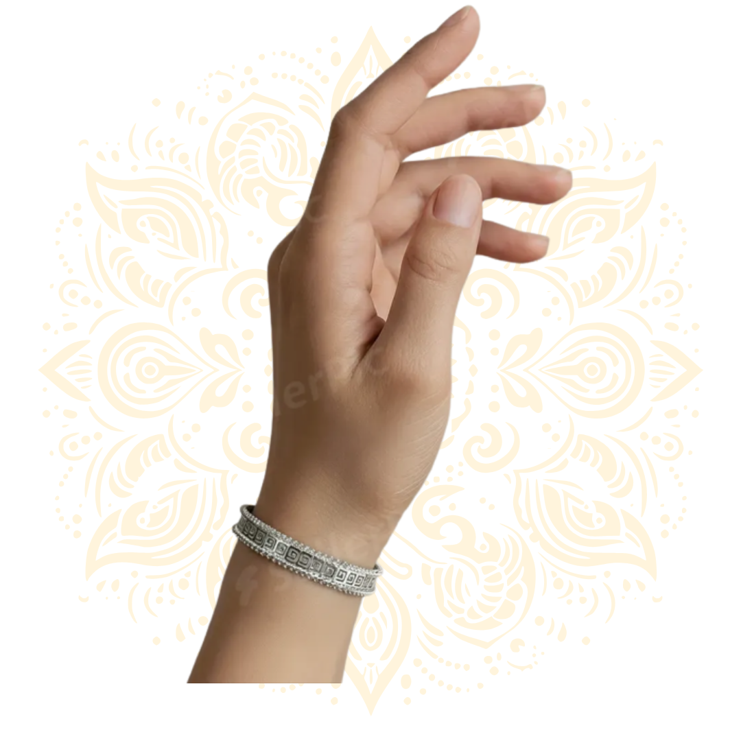 925 Sterling Silver Greek Key Bracelet