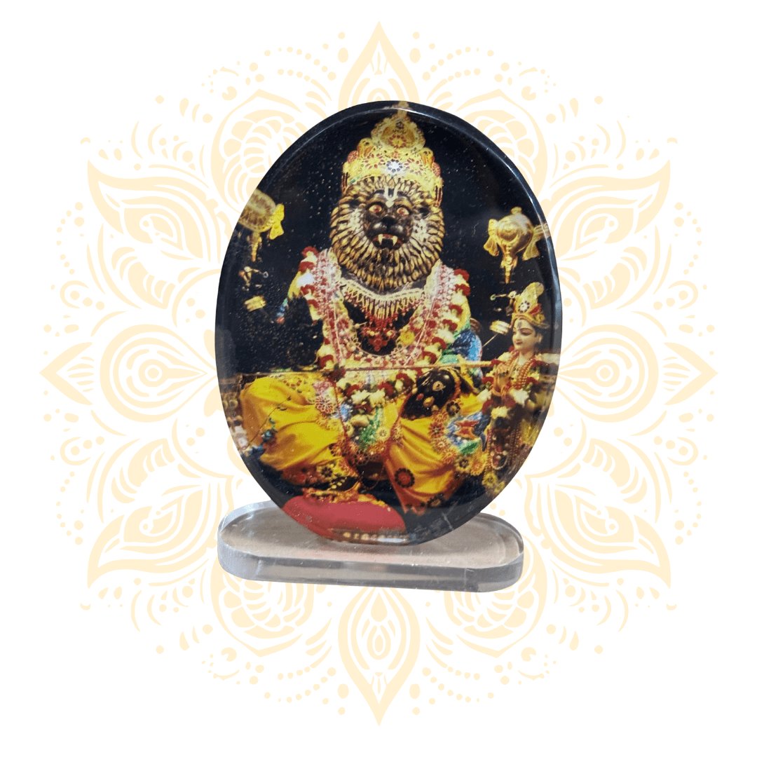 Acrylic Narasimha Oval 2.75" x 4" - Matchless Gifts1